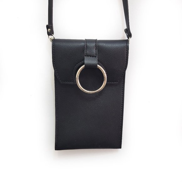 Faux Leather Cell Phone Crossbody Bag - Picture 1 of 7